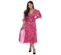 (6 UK, Pink) Ted Baker Womens/Ladies Victoir Printed Ruffles Pinafore Dress