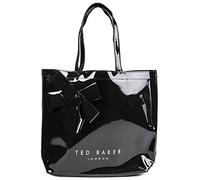 Ted Baker Women's Nicon Vinyl Bow Shopper, Black, One Size UK