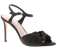 Ted Baker Womens Shoes Heevia Heels Stiletto Bow Detail Strappy Black Textile - Size UK 8