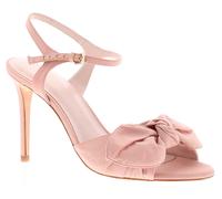 Ted Baker Womens Shoes Heevia Heels Stiletto Bow Detail Strappy Pink Textile - Size UK 8