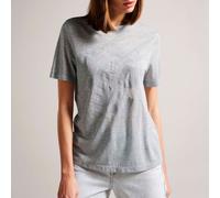 Ted Baker Womens Tedin Graphic T-Shirt in Grey viscose - Size 12 UK