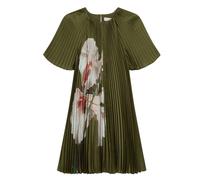 Ted Baker Women's Vinlaa Short Sleeve Round Neck Regular Fit Mini Dress in Olive | Size: 12 Ted Baker Olive 12