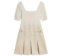 Ted Baker Women's Vulpad Short Sleeve Square Neck Mini Dress in Ecru | Size: 18