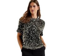 Ted Baker Women's WMB-ZARHAAA-Velvet Sequin Short Sleeve Tee Blouse, Black, 12