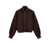 Ted Baker Women's Zip Through Funnel Neck Sweat Top Sweatshirt, DK-Brown, S