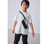 Ted Baker Younger Boys Cross Body Bag Logo T-Shirt, White, Size 4-5 Years White