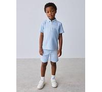 Ted Baker Younger Boys Textured Polo Shirt Shorts Set, Blue, Size Age: 13 Years Blue