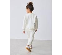 Ted Baker Younger Girls Frill Trim Sweatshirt and Jogger Set, Cream, Size Age: 1.5-2 Years Cream