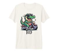 Ted Fun Alligator Motorcycle Design for Boys Name Ted Premium T-Shirt