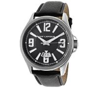 Ted Lapidus 5123701SM - Men's Watch, Black Leather Strap, Black/White, Strip