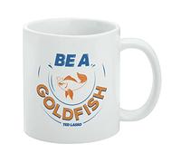 Ted Lasso Be A Goldfish Ceramic Coffee Mug, Novelty Gift Mugs for Coffee, Tea and Hot Drinks, 11oz, White