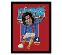 Ted Lasso Bobble Head Dani Rojas Framed Poster (40cm x 30cm) (Blue/Red/White)
