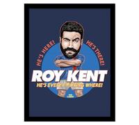Ted Lasso Bobble Head Roy Kent Framed Poster (45cm x 35cm x 1.7cm) (Blue/White/Yellow)