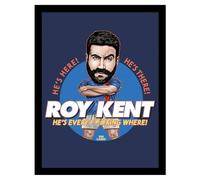 Ted Lasso Bobble Head Roy Kent Framed Poster in Bright Blue Ted Lasso Bright Blue