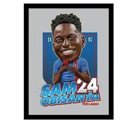 Ted Lasso Bobble Head Sam Framed Poster (40cm x 30cm) (Blue/Red/White)
