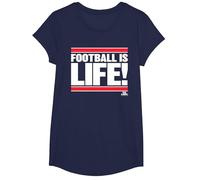 Ted Lasso Football is Life T-Shirt, Girls, Navy Blue, Small