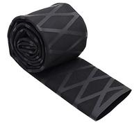 Ted Lele 35MM X-Tube Heat Shrink Sleeve Tubing for Rod Handle Cork Non Slip Waterproof Insulation 1 Meter Black (Black, 35mm)