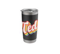 Ted Pride Month LGBTQ Rainbow Flag Name Personalised Stainless Steel Insulated Tumbler