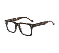 Ted Smith Demi Brown Square Premium Italian Acetate Frames For Unisex, Brown, 50mm