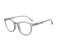 Ted Smith HUSTLE Bluecut & Antiglare Computer Eyeglasses | Round Frames | Blue Light Blocking | Casual Spectacles | Lightweight Specs with Zero Power | Small to Medium | 50-19-140, GREY, 50