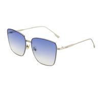 Ted Smith Mens Womens UV Protection Blue Graduated Lens Silver Square Sunglasses