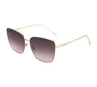 Ted Smith Mens Womens UV Protection Brown Pink Graduated Lens Gold Square Sunglasses