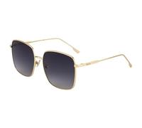Ted Smith Mens Womens UV Protection Grey Graduated Lens Gold Square Sunglasses