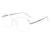 Ted Smith Round Eyeglass Frame for Men and Women, crystal, 51mm