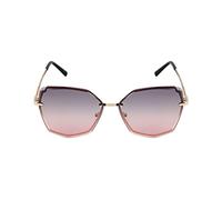 Ted Smith Square Sunglasses for Women UV Protection Metal, Pink, Double Graduated, 50mm