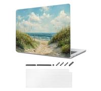 TeDaWen MacBook Case Compatible with MacBook Air 15.3 Inch 2024 2023 Release New (Model: MacBook Air 15 A3114 M3 A2941 M2 Chip), Hard Shell Case with Keyboard Cover, Coastal