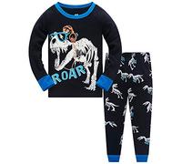 TEDD Boys Pyjamas Dinosaur Nightwear Cotton Toddler Clothes Kids Sleepwear Winter Long Sleeve Christmas Pjs Sets 2 Piece Outfit Xmas Gift 7-8 Years