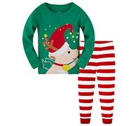 TEDD Christmas Pjs Kids Pyjamas Set for Boys Pajamas Cotton Toddler Baby Clothes Girls Nightwear Fun Santa Claus Sleepwear Unisex Long Sleeve 2 Piece Nightwear Outfit 3-4 Years