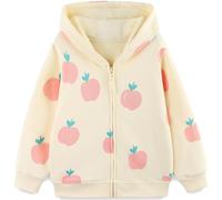 TEDD Girls Hoodie Zip Up Unicorn Horse Rainbow Jumper 100% Cotton Tops Long Sleeve Hooded Sweatshirts for Kids 2-3 Years