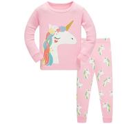 TEDD Girls Pyjamas Set Cotton Toddler Clothes Christmas Sleepwear Unicorn Printed Nightwear Long Sleeve Pjs 2 Piece Outfit Xmas Gift for Kids Age 11-12 Years