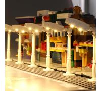 TEDDOO 10PCS Compatible with Lego Building Block Street Lights DIY LED Lighting Kit City Light Up Bricks Set Block Gift Small Particle Building Block Lights 2039 11062 (WhitePillar Warm Light)