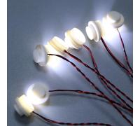TEDDOO 14PCS LED Lights 1X1 Circular Dot Compatible with Lego Building City Model Set Block Accessories Lighting Kit Toys(White)