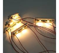 TEDDOO 20pcs 1X4 LED Lighting Kit (X in One Lights Powered by USB) Building Block Lights Bricks City DIY Combination Module Compatible with Lego Bricks 3710 (Warm White)