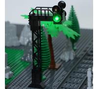 TEDDOO Building Block Railway Track LED Signal Light Intelligent Suitable for Railway Station Rail and Road Kit Small Particle Building Blocks Light Lighting Kit Block Gifts Compatible with Lego