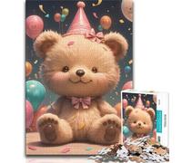 Teddy Bear 1000 Piece Jigsaw Puzzle for Adults Teens,Staycation Kill Time Every Piece Is Unique - Challenging Family Fun Game (50x75cm)