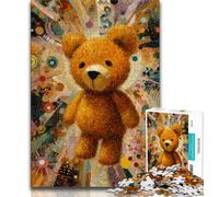 Teddy Bear 1000 Pieces Jigsaw Puzzles For Teens And Adults,Family Game Stress Reliever Difficult Challenge Gifts for Friends And Family (75x50cm)