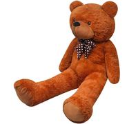 Teddy Bear 160cm Brown Plush XXL Soft Cuddly Giant with Patterned Bow Tie Cute