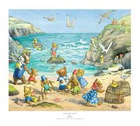 Teddy Bear Beach, Molly Brett (255gsm Art Paper, Image Size: 444mm x 533mm (17.5" x 21"))