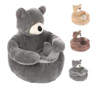 Teddy Bear Bed for Dogs, Soft Puppy Bear Sofa, Semi Enclosed Warm Pet Mat for Small Medium Large Cats & Bogs, Bottom Diameter18.11in) /(21.65in) /(30.31in) gray 45*45*40 cm(17.72*17.72*15.75 in)