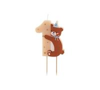 1 Teddy Bear First Birthday Kids Cake Candle