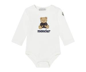 Teddy Bear Bodysuit and Bib Gift Set - unisex - Moncler - Kids Sets - White - 3 M | 62 CM - Kids 3 M | 62 CM