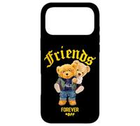 Teddy Bear Boys Best Friends Forever Illustration Graphic Case for iPhone 17 Pro Max