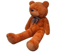 Teddy Bear Brown 100cm XXL Plush Polyester PP Cotton Soft Cuddly with Bow Gift