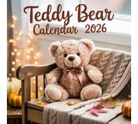 Teddy Bear Calendar 2026: 12 Months of Teddy Bear from Jan 2026 to Dec 2026