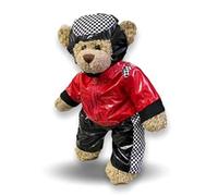 Teddy Bear Clothes Motor Biker Outfit fits Build a Bear By Build Your Bears Wardrobe (Red/Black)