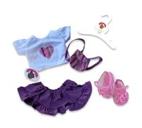 Teddy Bear Clothes Top Skirt - Outfit - Bag & Shoes fits 40cm Build a Bear by Build Your Bears Wardrobe